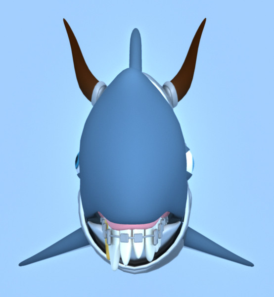maya shark cartoon - cartoon shark by Darko Krstevski